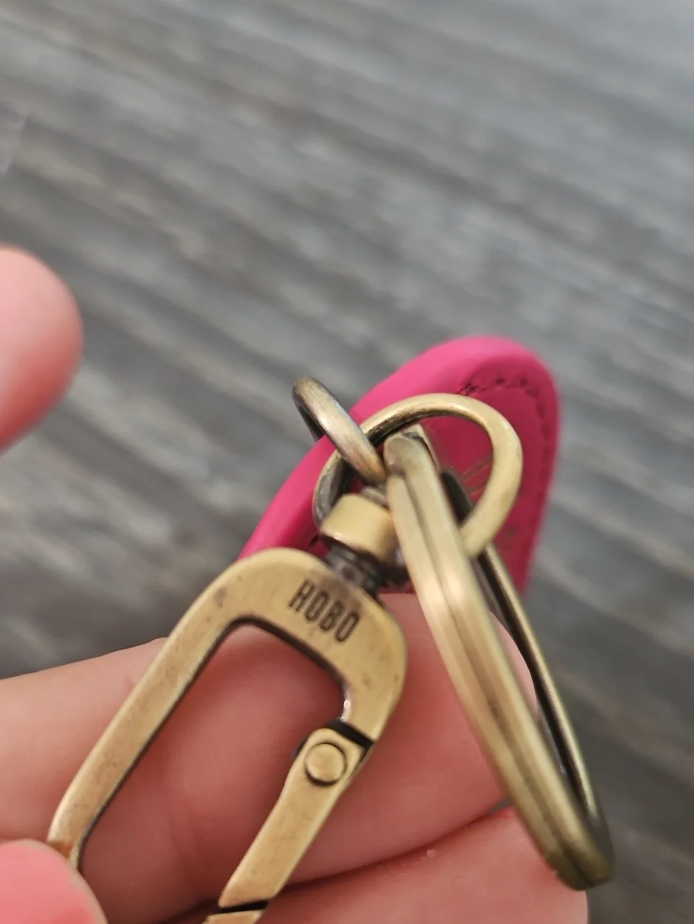 HOBO Leather Heart Keychain